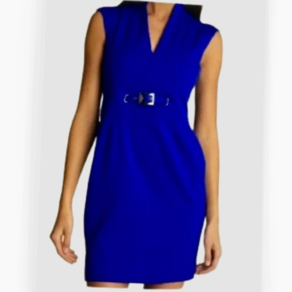 Trina Turk Cobalt Blue Belted Dress